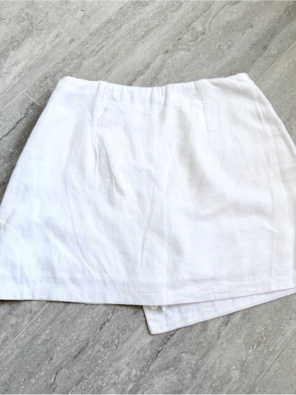 Abercrombie & Fitch White Linen Blend Skort Shorts Women’s Small NWT - Picture 5 of 10